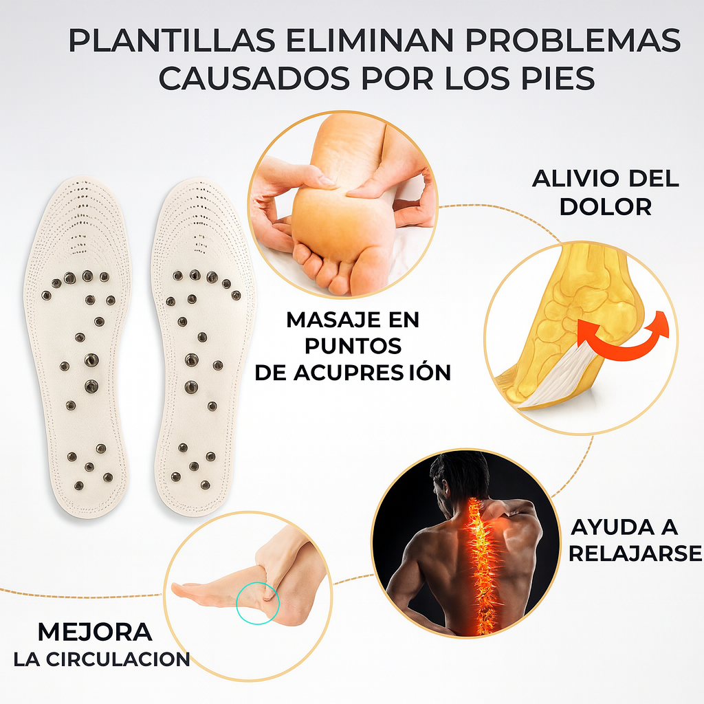PLANTILLA DE MASAJE MAGNÉTICO (Segundo Par GRATIS)