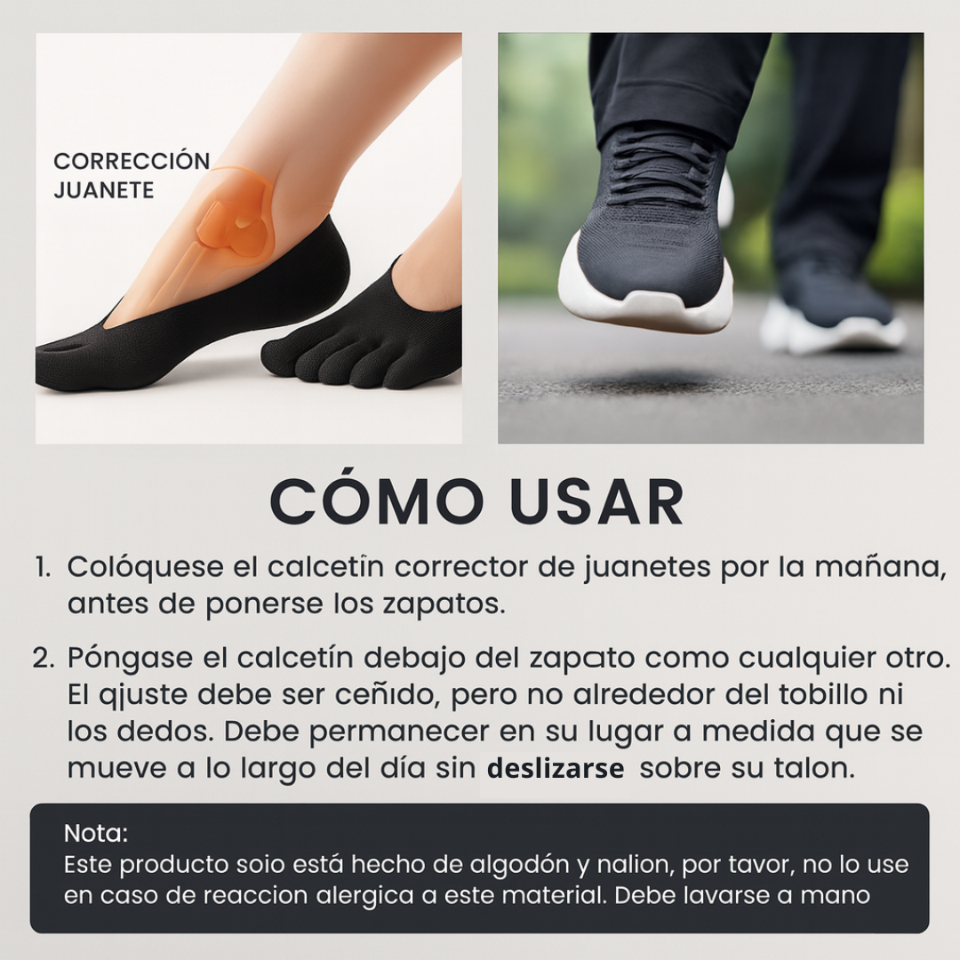 CALCETÍN ORTOPEDICO JUANTES (2 pares x1 )